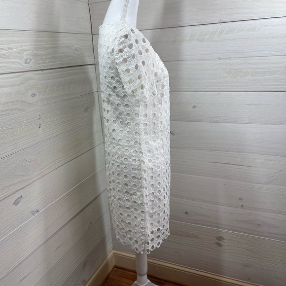 Hanna Tyler Ivory Circle Lace Dress 8 FREE SHIP - Picture 2 of 5